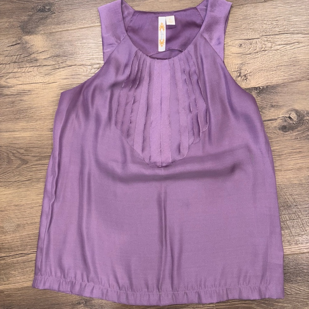 Adiva Purple Sleeveless Top